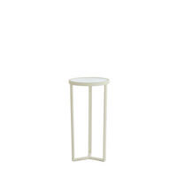 SÄULE Retiro Weiß Ø30/60,5 cm - Weiß, Metall (30/30/60.5cm) - Light & Living