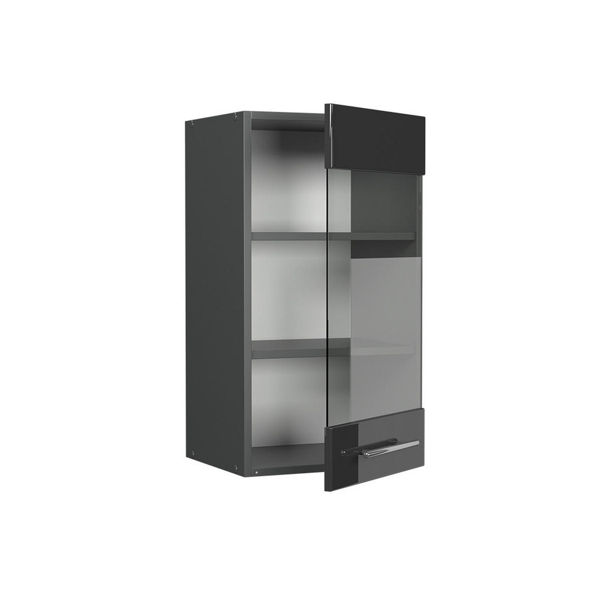 Schwarz Hochglanz/Anthrazit, Holzwerkstoff (40/72/34.1cm) - Vicco