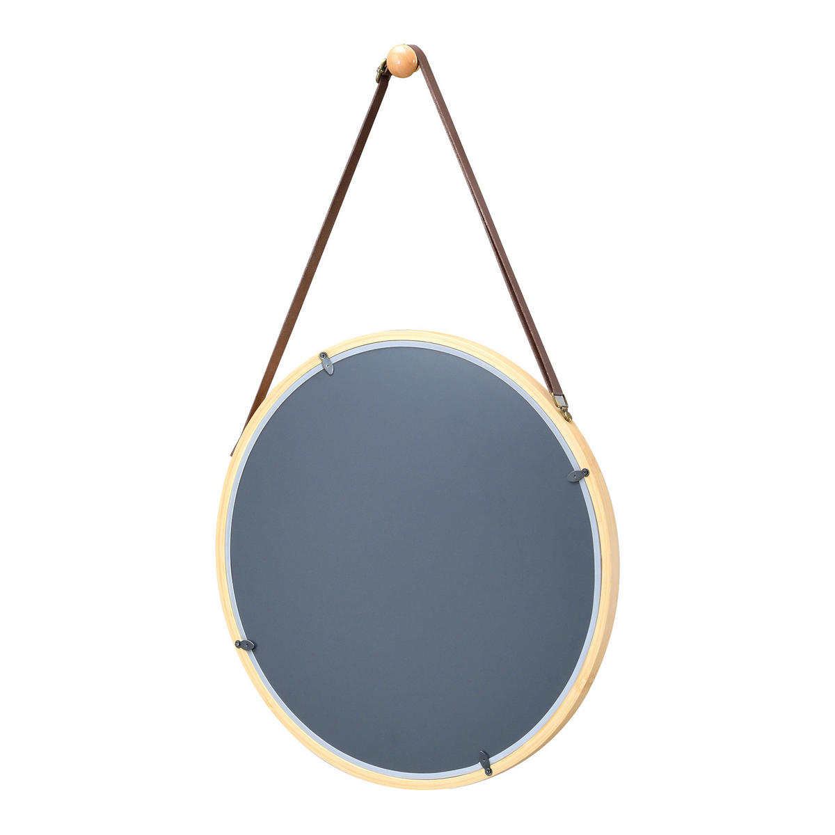 WANDSPIEGEL Bykle - Naturfarben, Glas/Holz (35/60/35cm) - [en.casa]