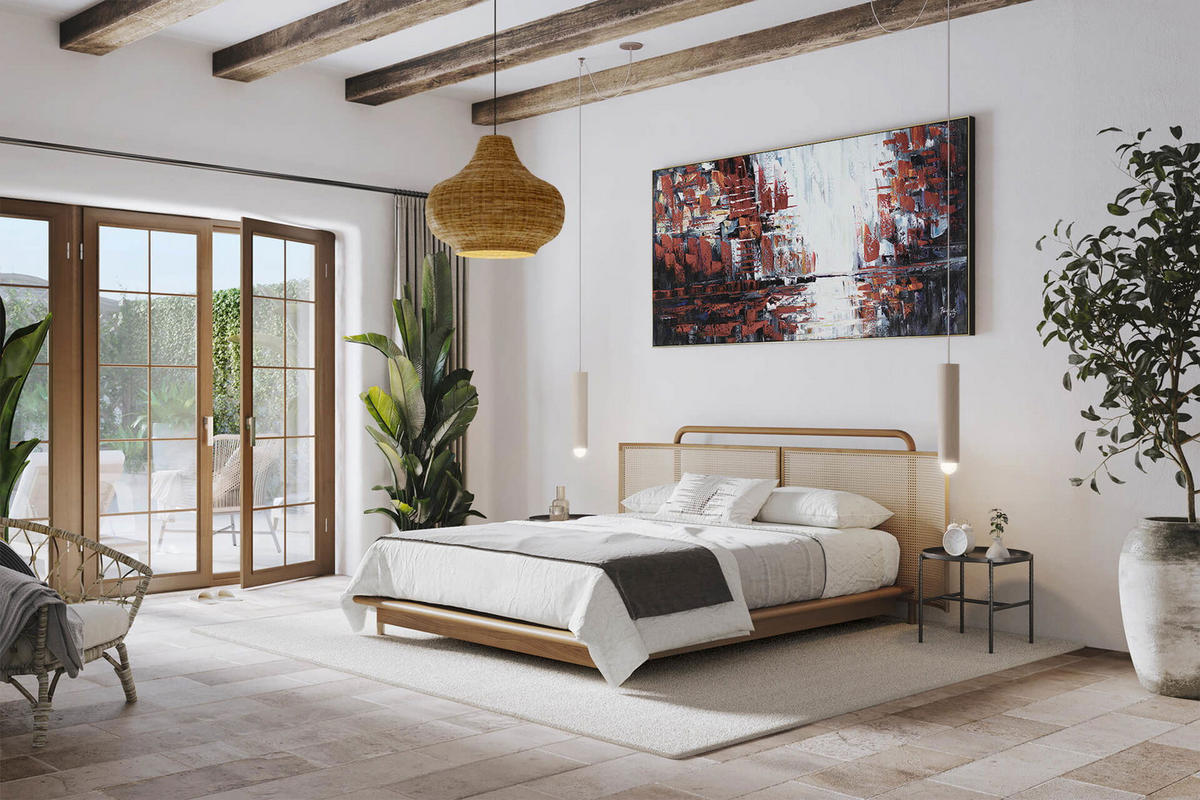 XXL ÖLGEMÄLDE Rot 200/100 cm - Rot/Weiß, Holz/Textil (200/100cm) - KUNSTLOFT
