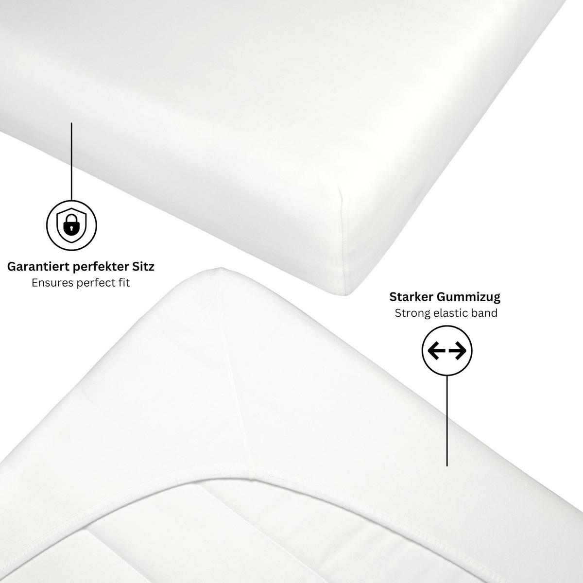 TOPPER SPANNBETTLAKEN BASIC - Weiß, Textil (140/200cm) - Schöner Wohnen