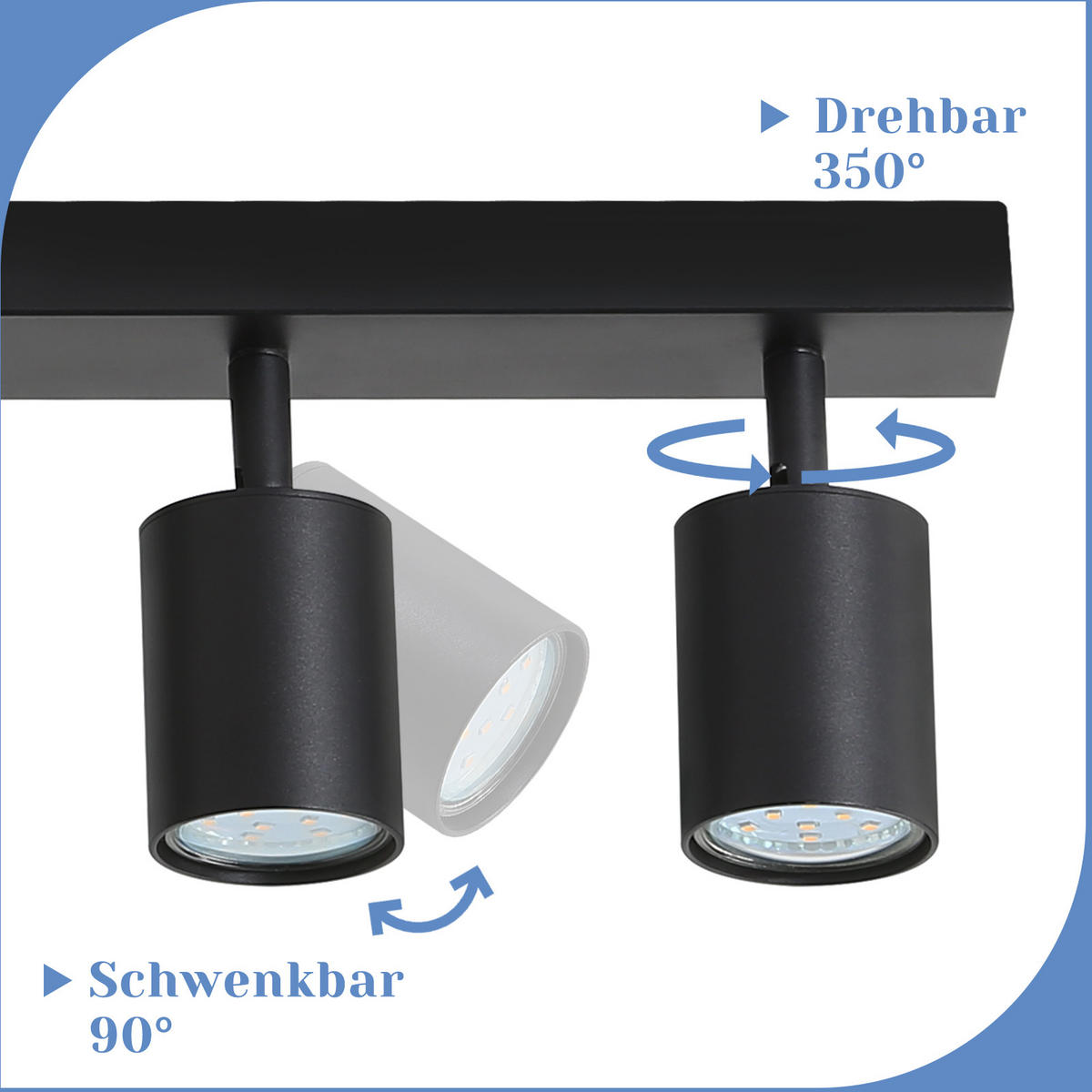 STRAHLER Roger 6-flammig 77/3/14 cm - Schwarz, Metall (77/3/14cm) - Nettlife