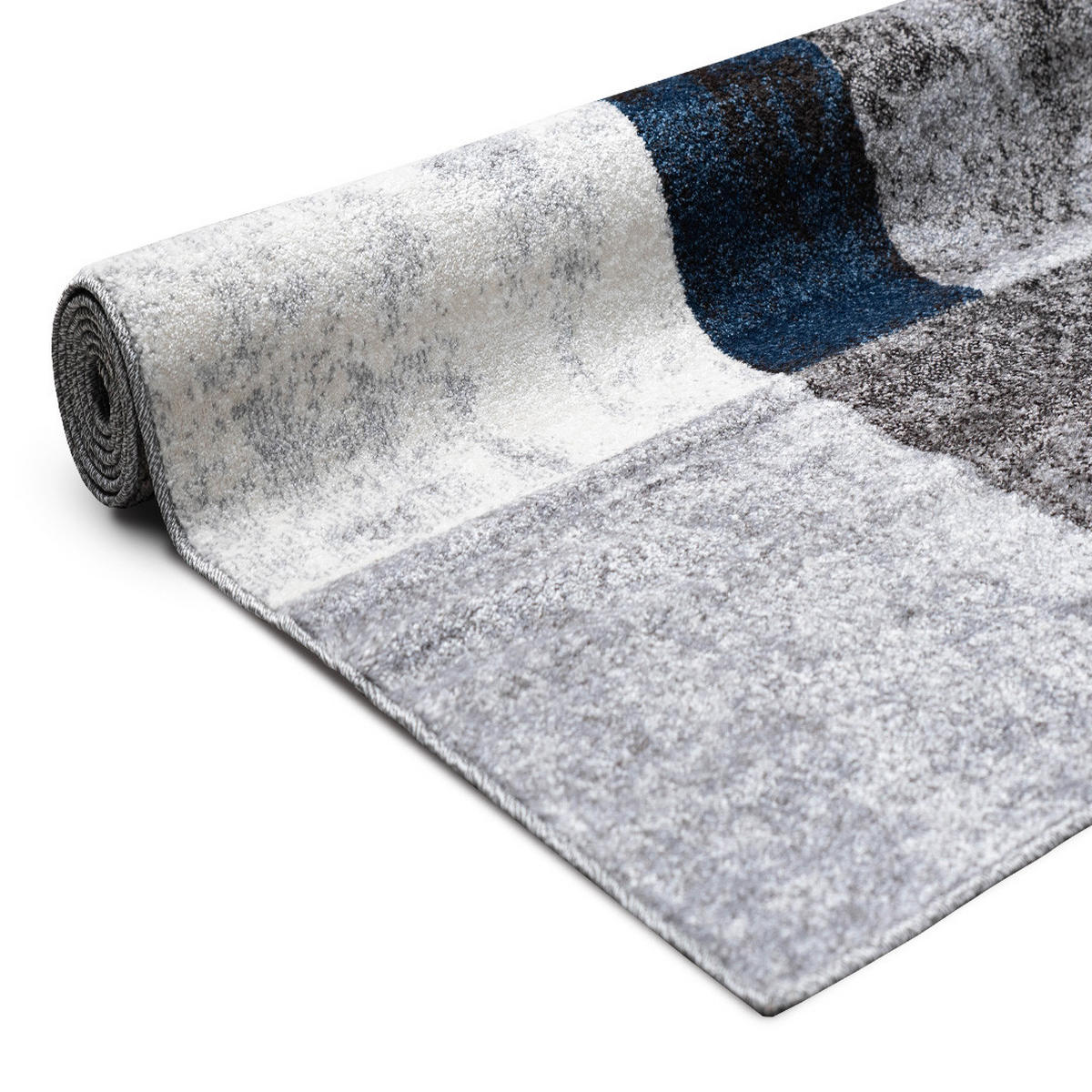 BETTUMRANDUNG Phönix abstraktes Design blau 1 x 67 x 340 cm, 2 x 67 x 140 cm Set 3-teilig - Blau, Kunststoff/Textil (67/620cm)