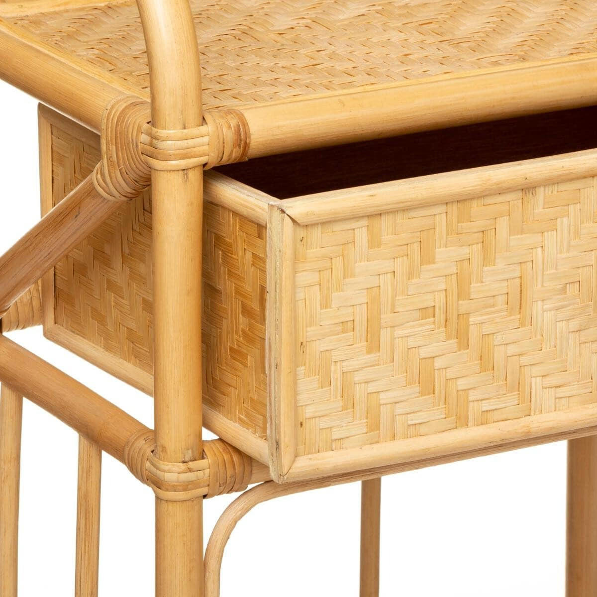RATTANTISCH für Schlafzimmer Aoni 40/30/60 cm - Beige, Naturmaterialien (30/60/40cm) - Atmosphera Createur d´interieur