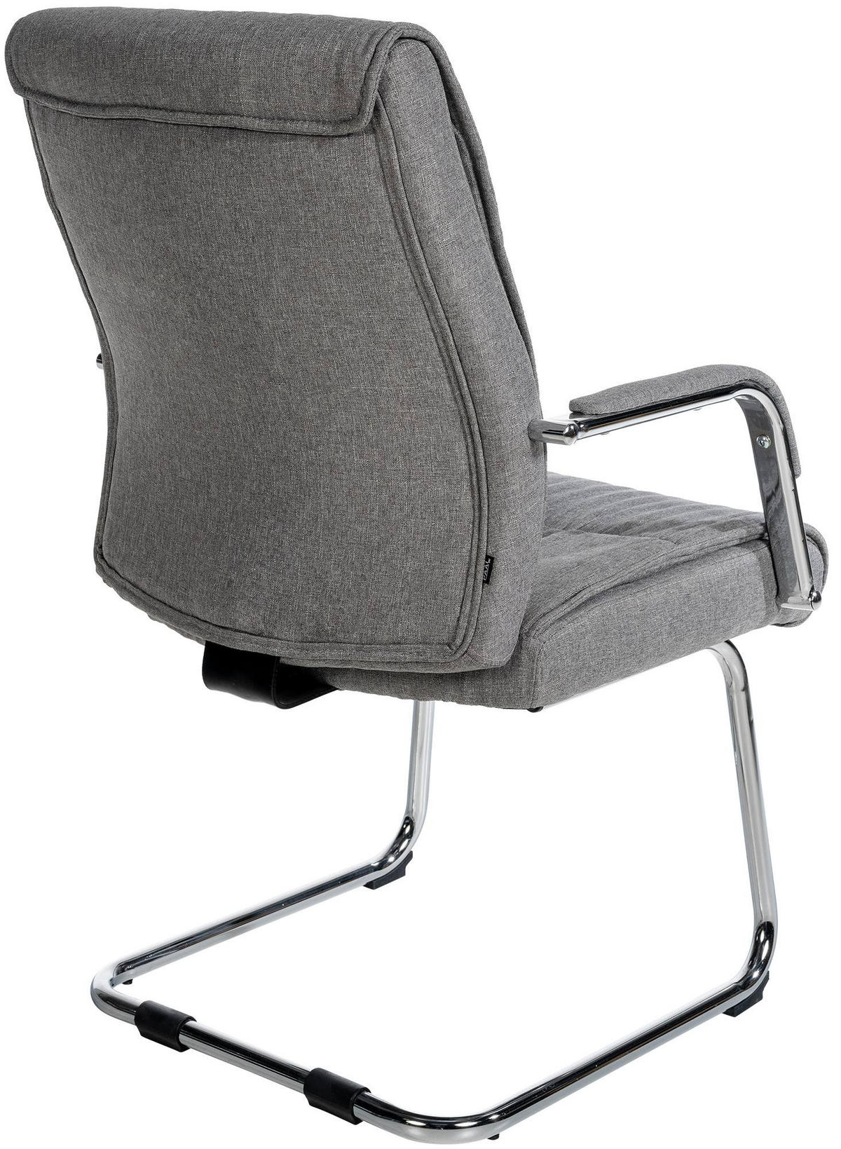 SCHWINGSTUHL Stoff hellgrau - Chromfarben/Hellgrau, Textil/Metall (58/100/66cm) - CLP