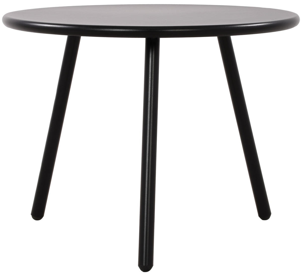 COUCHTISCH rund 60 cm Kunststoff schwarz - Schwarz, Kunststoff/Metall (60/60/45cm) - CLP