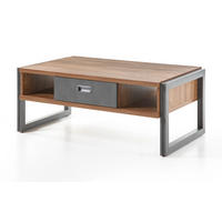 COUCHTISCH Eiche Stirling, Matera grau, Beistelltisch 113 x 67 cm - Eichefarben/Grau, Holzwerkstoff/Metall (67/113/45cm) - Furn.Design