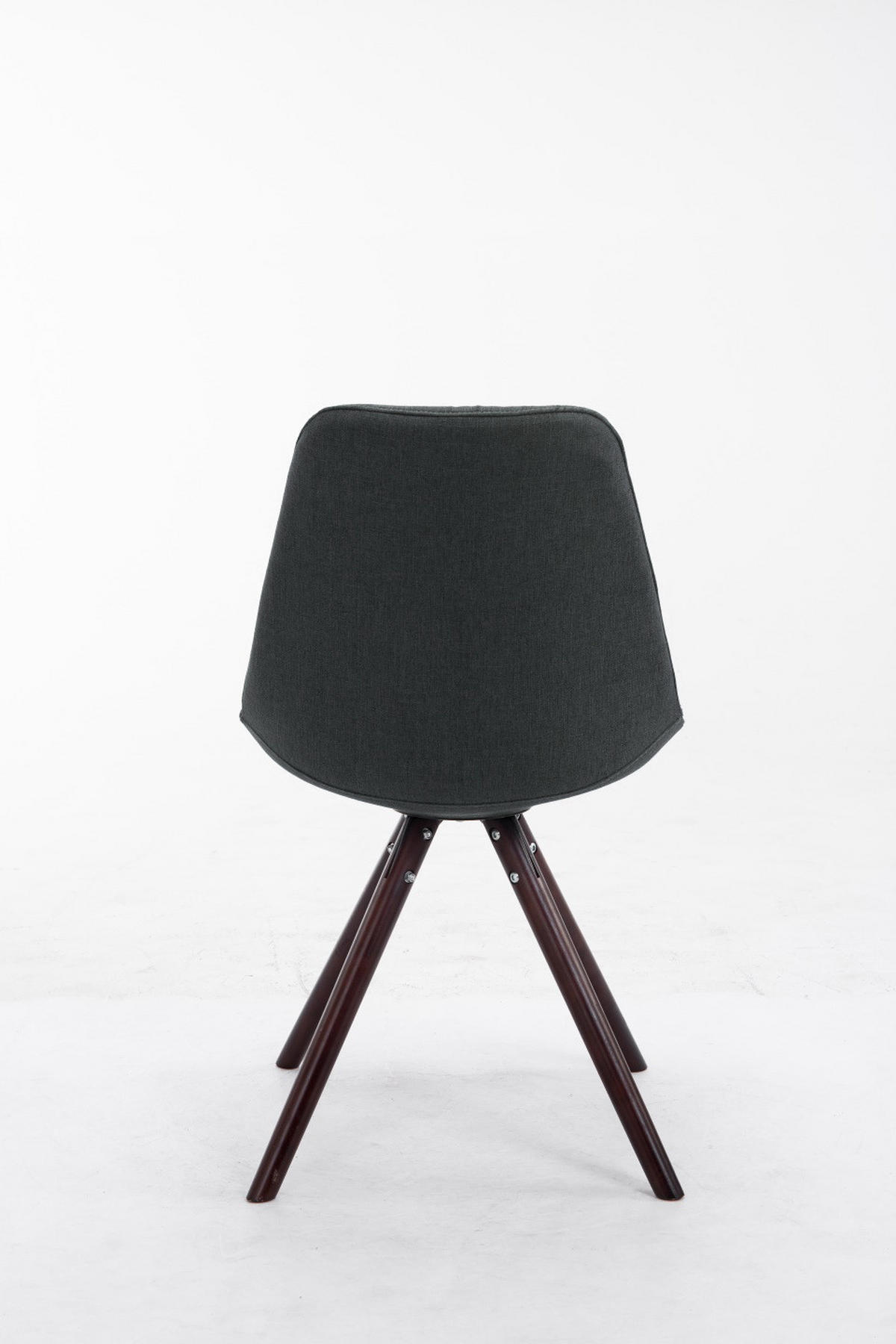 BESUCHERSTUHL Toulon Stoff, Gestell Buchenholz Cappuccino rund Dunkelgrau - Dunkelgrau/Cappuccino, Holz/Buchenholz (48/83/56cm) - TPFLiving