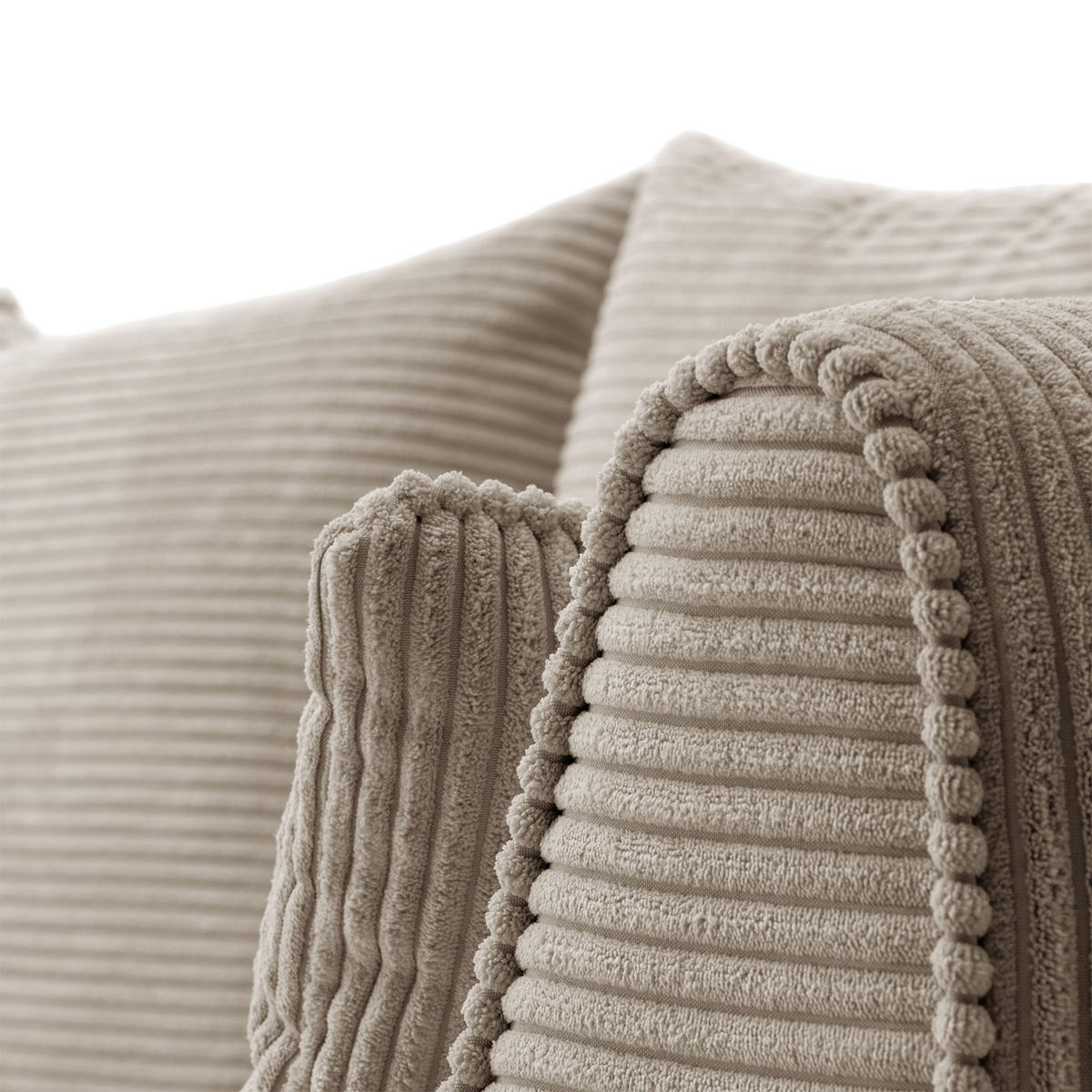 SOFA GRABO mit Schlaffunktion, Creme - Creme, Textil (260/75/145cm) - Fedve