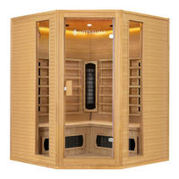 INFRAROTKABINE Nyborg E150K mit Keramik-, Flächenstrahler & Hemlockholz - Naturfarben, Holz (150/190/150cm) - Artsauna
