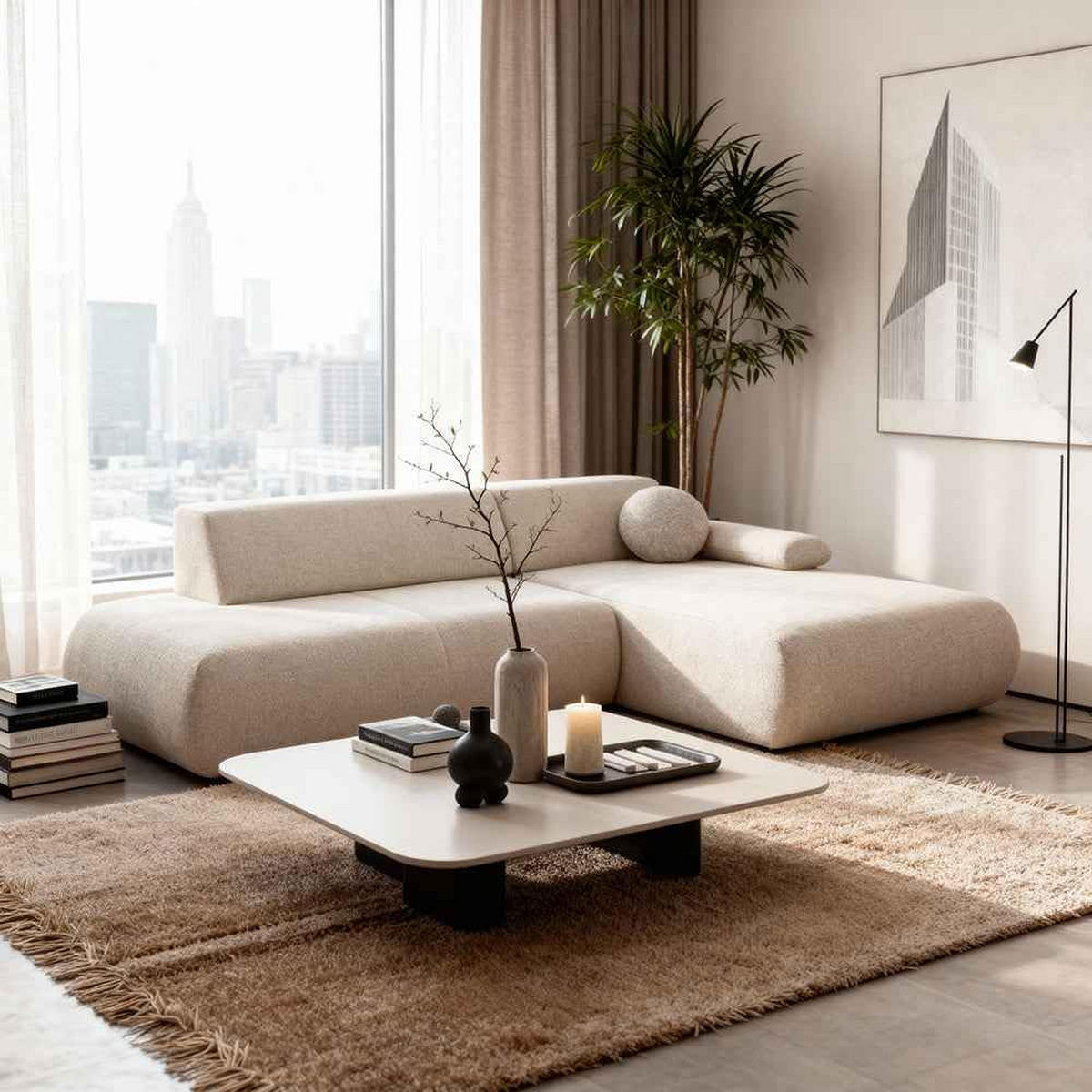 ECKSOFA Puentro Multicolor - Multicolor, Textil (286/73/173.5cm) - Pillovely