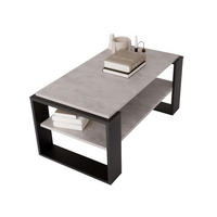 COUCHTISCH Holzwerkstoff rechteckig stabil Grau 42/54/96cm - Schwarz/Grau, Holzwerkstoff (53.8/96/42cm) - CraftPAK