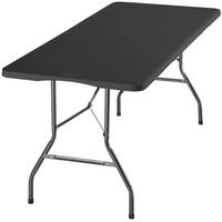 CAMPINGTISCH Panja, gummierter Tragegriff, anthrazit - Anthrazit, Kunststoff (70/180/74cm) - tectake