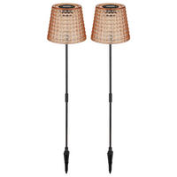 LED AUSSENLEUCHTE Kunststoff Schwarz - Schwarz, Kunststoff (12.5/12.5/60cm) - Globo Lighting