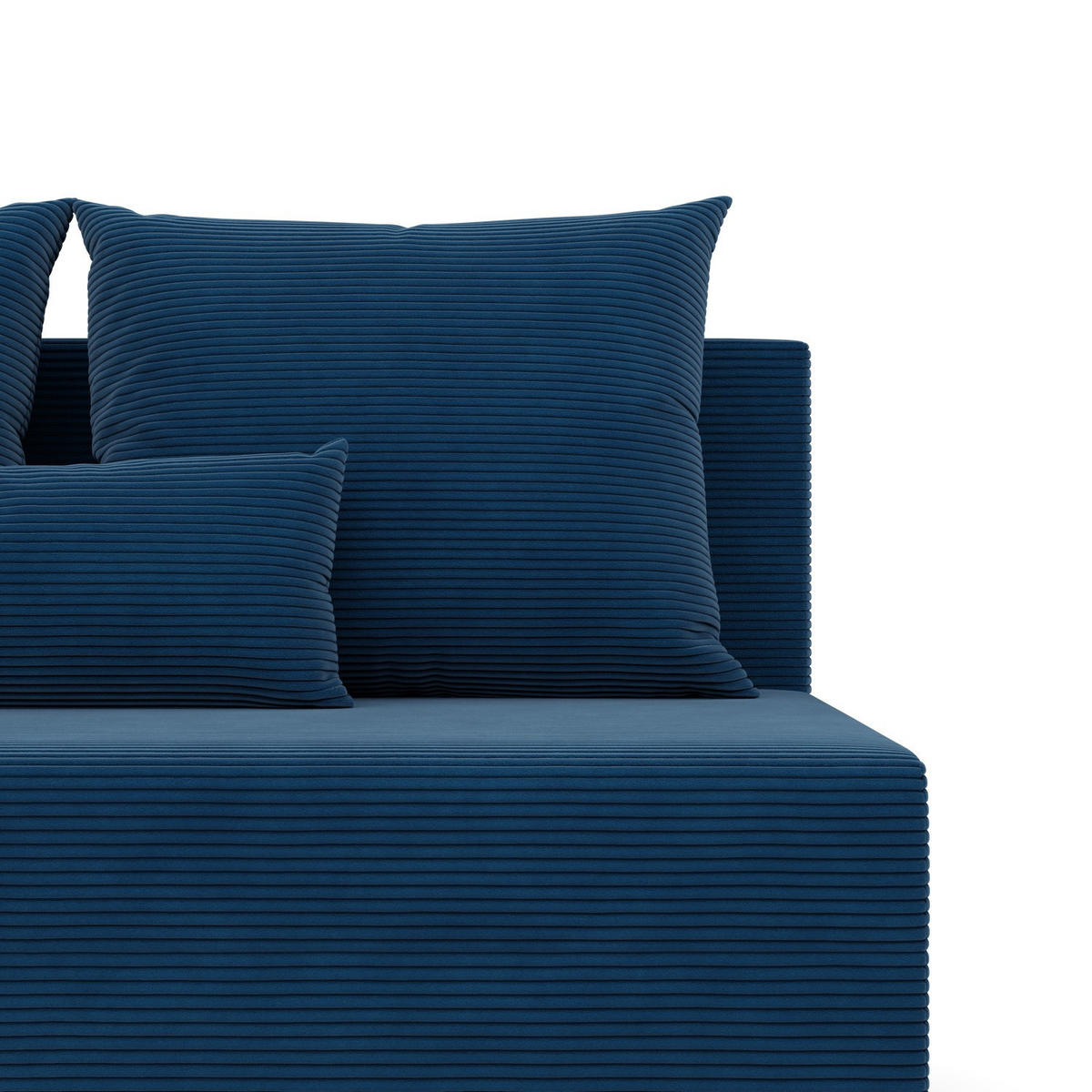 SOFA 3-SITZER MIT SCHLAFFUNKTION FERMO Dunkelblau - Dunkelblau, Textil (92/95/191cm) - Mebligo