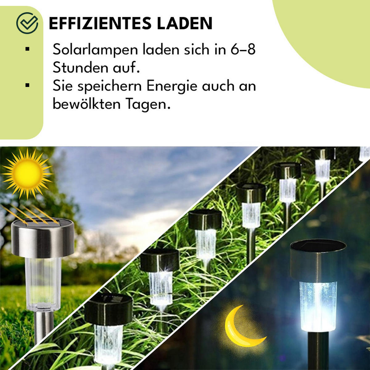 SOLARLEUCHTE 6-er Set Solarlampen - Silberfarben, Metall (4.5/4.5/31.5cm) - KRUMAD