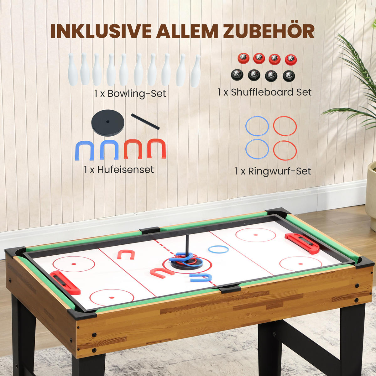 SPIELETISCH DE-10925 Walnuss - Walnussfarben, Holzwerkstoff (109/80/121cm) - ComfortXL