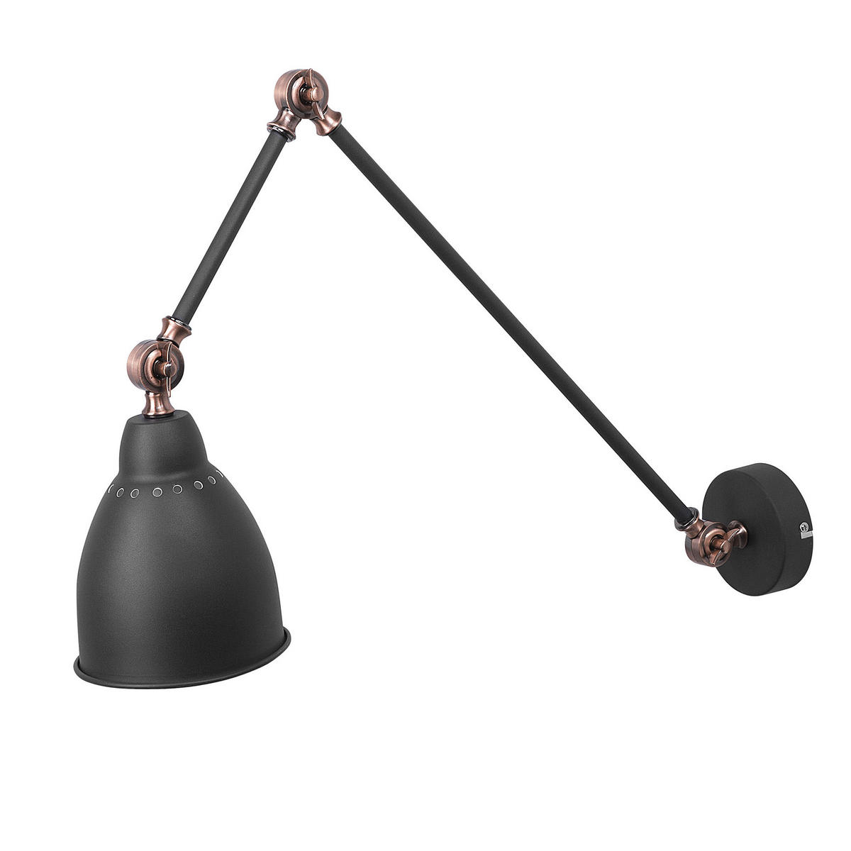 WANDLEUCHTE Mississippi 49/14/23 cm - Grau, Metall (14/44/78cm) - Beliani