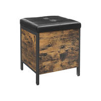 SITZHOCKER BELASTBAR - Braun, Holzwerkstoff (40/50/40cm) - Hansiro