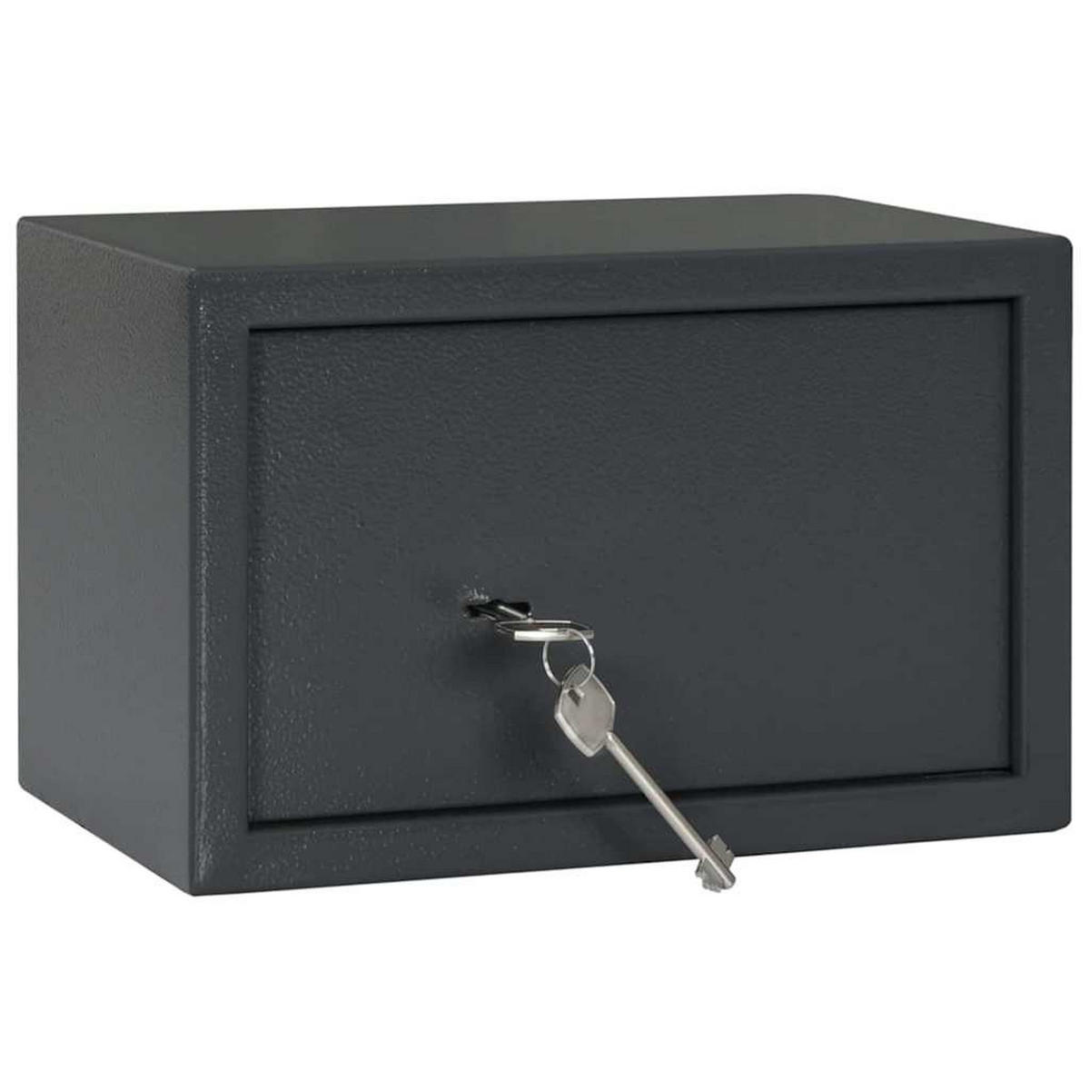 TRESOR Kodo mit Schloss Dunkelgrau 31x20x20 cm Stahl - Grau, Metall (31/20/20cm) - DELUKE