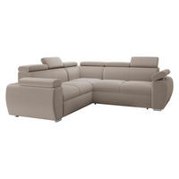 ECKSOFA Boston Maxi - Chromfarben/Naturfarben, Holz/Textil (260/260cm) - MIRJAN24