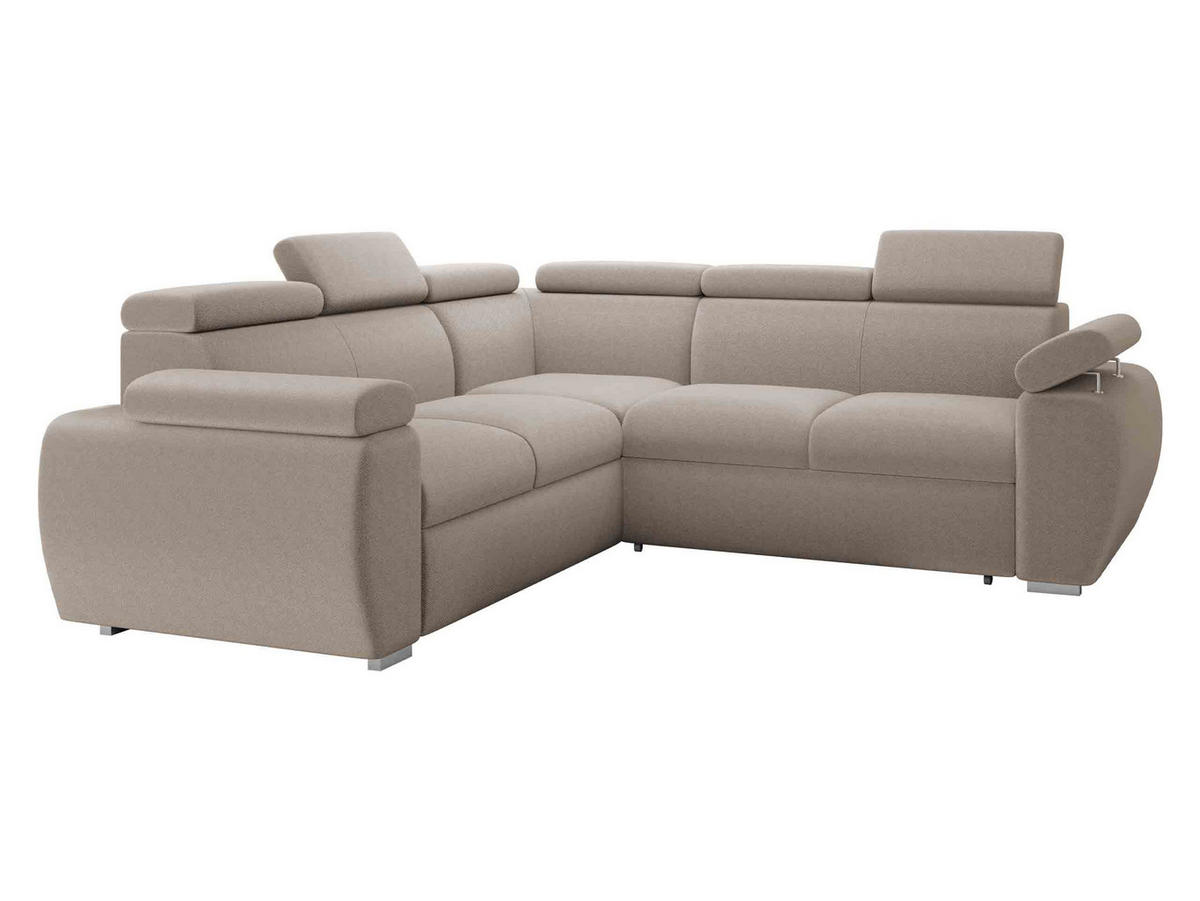 ECKSOFA Boston Maxi - Chromfarben/Naturfarben, Holz/Textil (260/260cm) - MIRJAN24