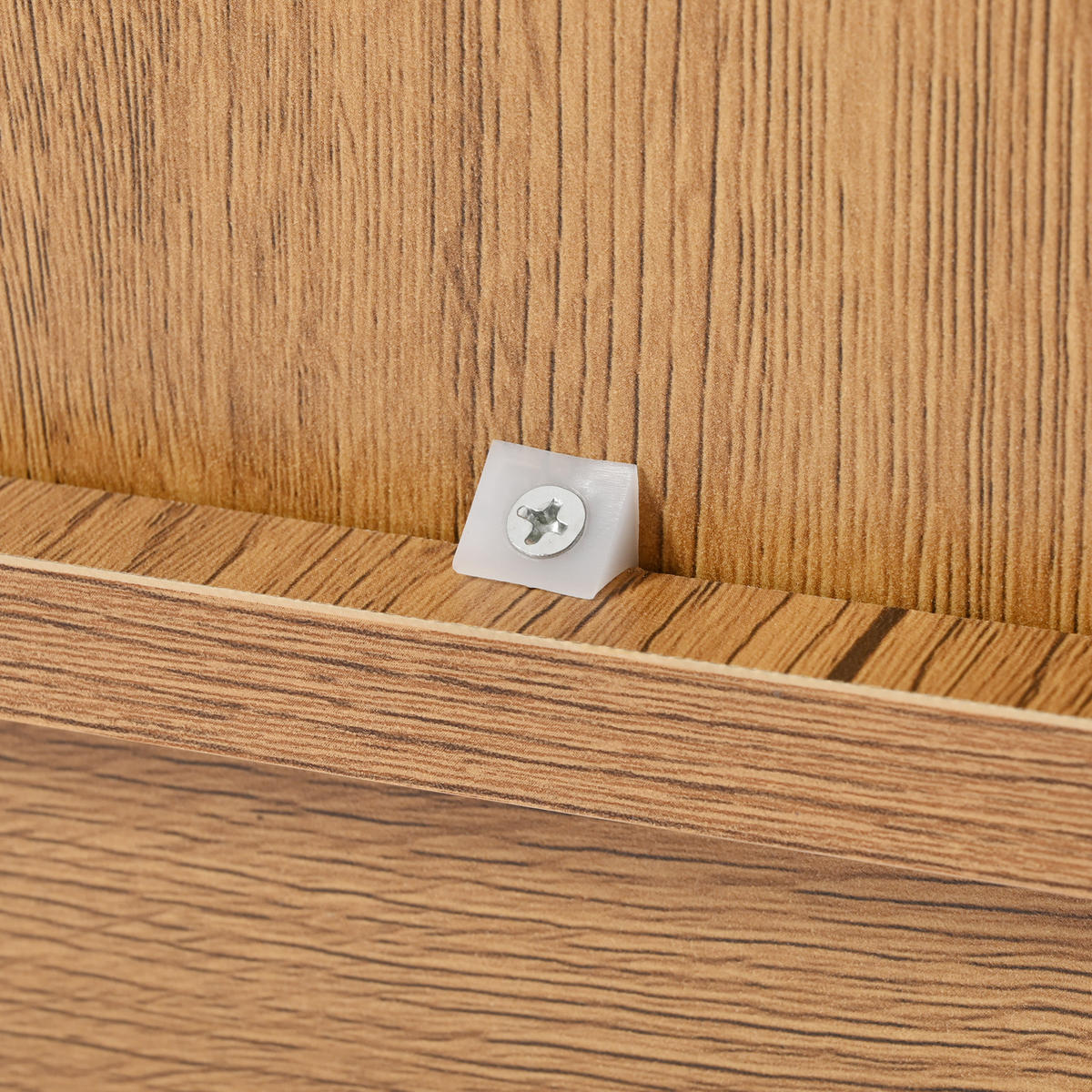 SCHUHSCHRANK 90/99/35 cm Weiß/Natur aus Spanplatte mit verstellbaren Einlegeböden - Weiß, Holzwerkstoff (90/99/35cm) - OKMYHOME