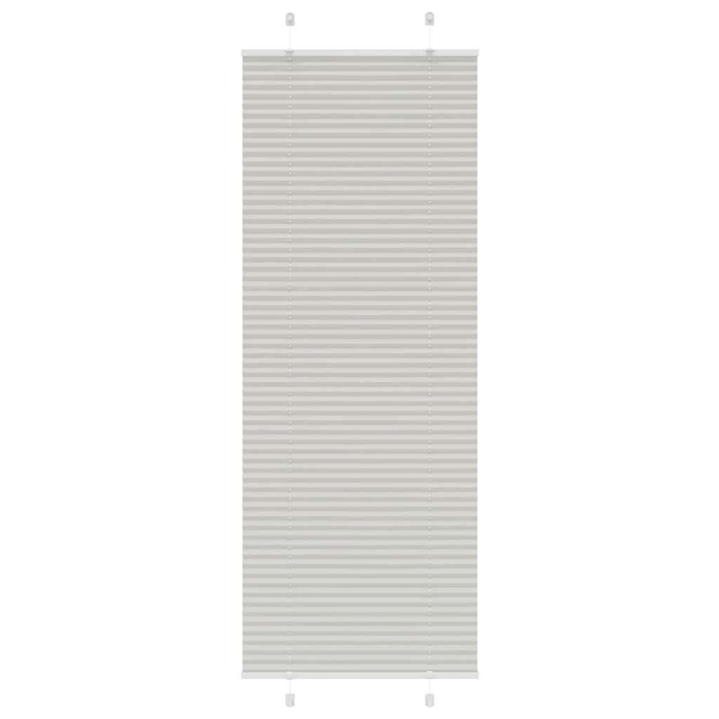 PLISSEE 75/200 cm Stoffbreite 74,4 cm aus Polyester Hellgrau - Hellgrau, Textil (75/200cm) - vidaXL