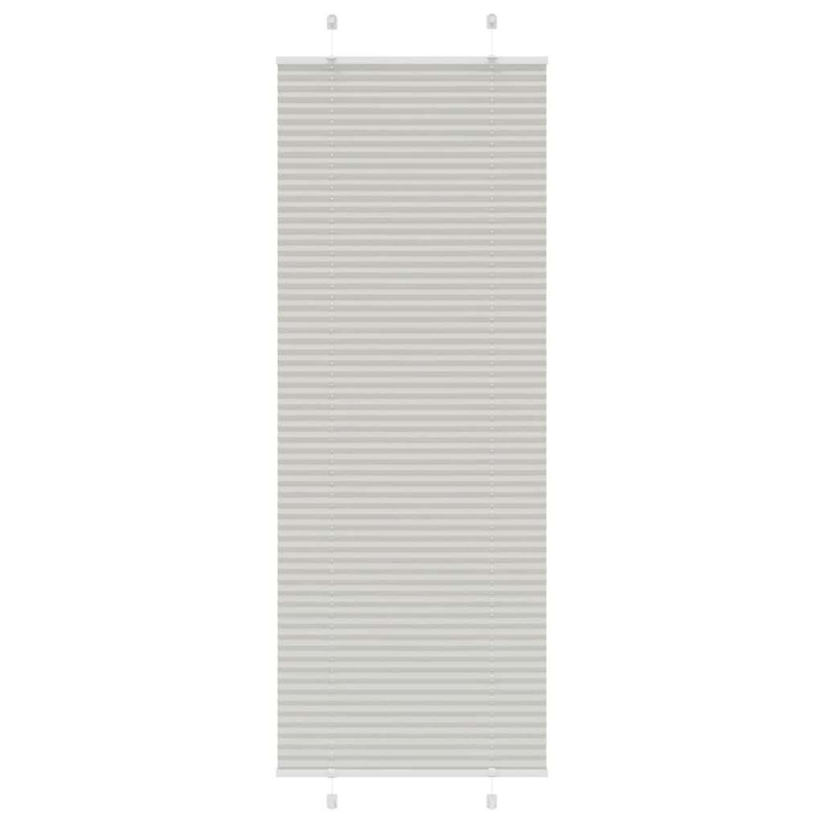 PLISSEE 75/200 cm Stoffbreite 74,4 cm aus Polyester Hellgrau - Hellgrau, Textil (75/200cm) - vidaXL