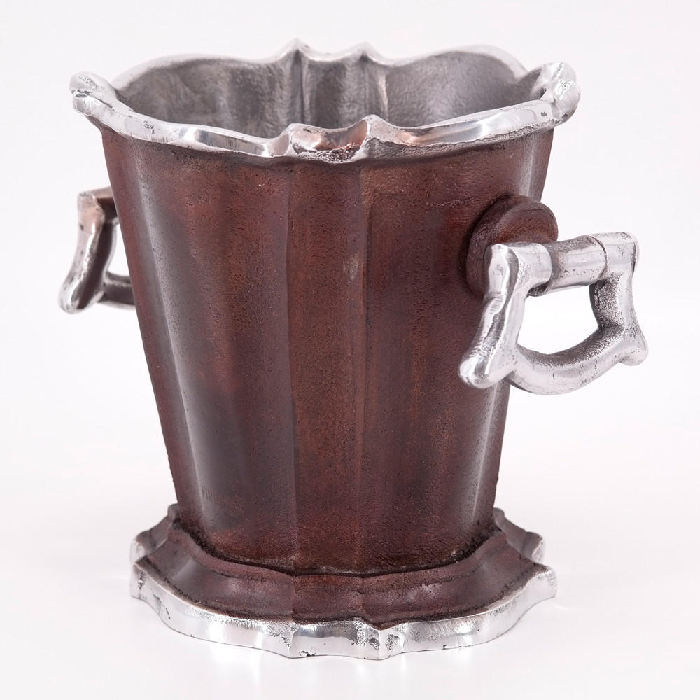 FLASCHENKÜHLER 16x18 cm, Aluminiumguss - Rostfarben, Metall (16/18cm) - PTMD Collection