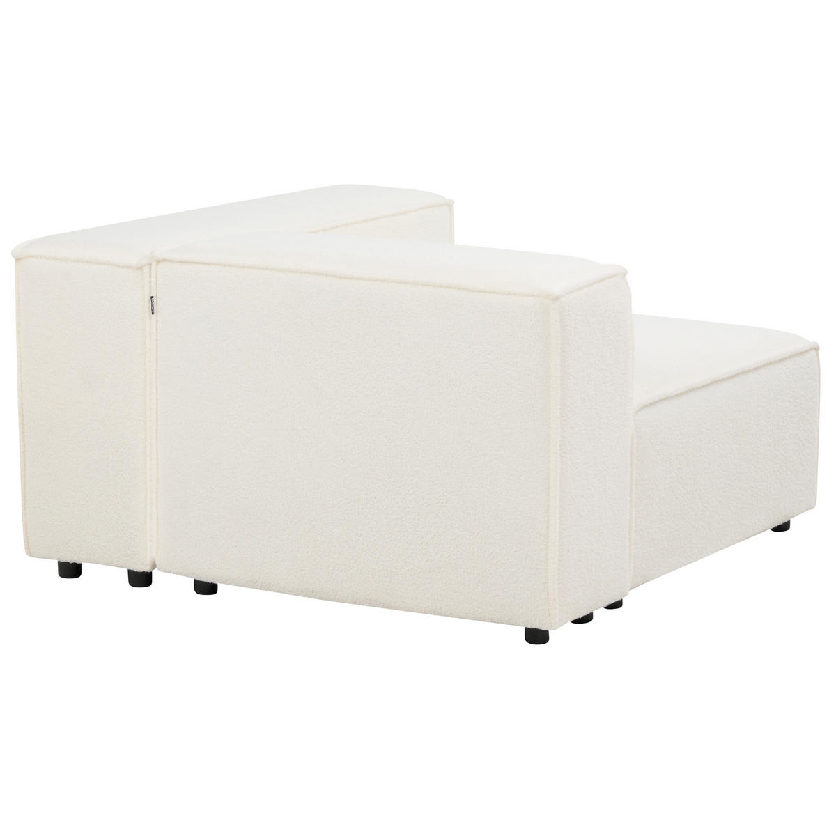 2-SITZER-SOFA Bouclé weiß Aprica - Schwarz/Weiß, Textil (240/68/119cm) - Beliani