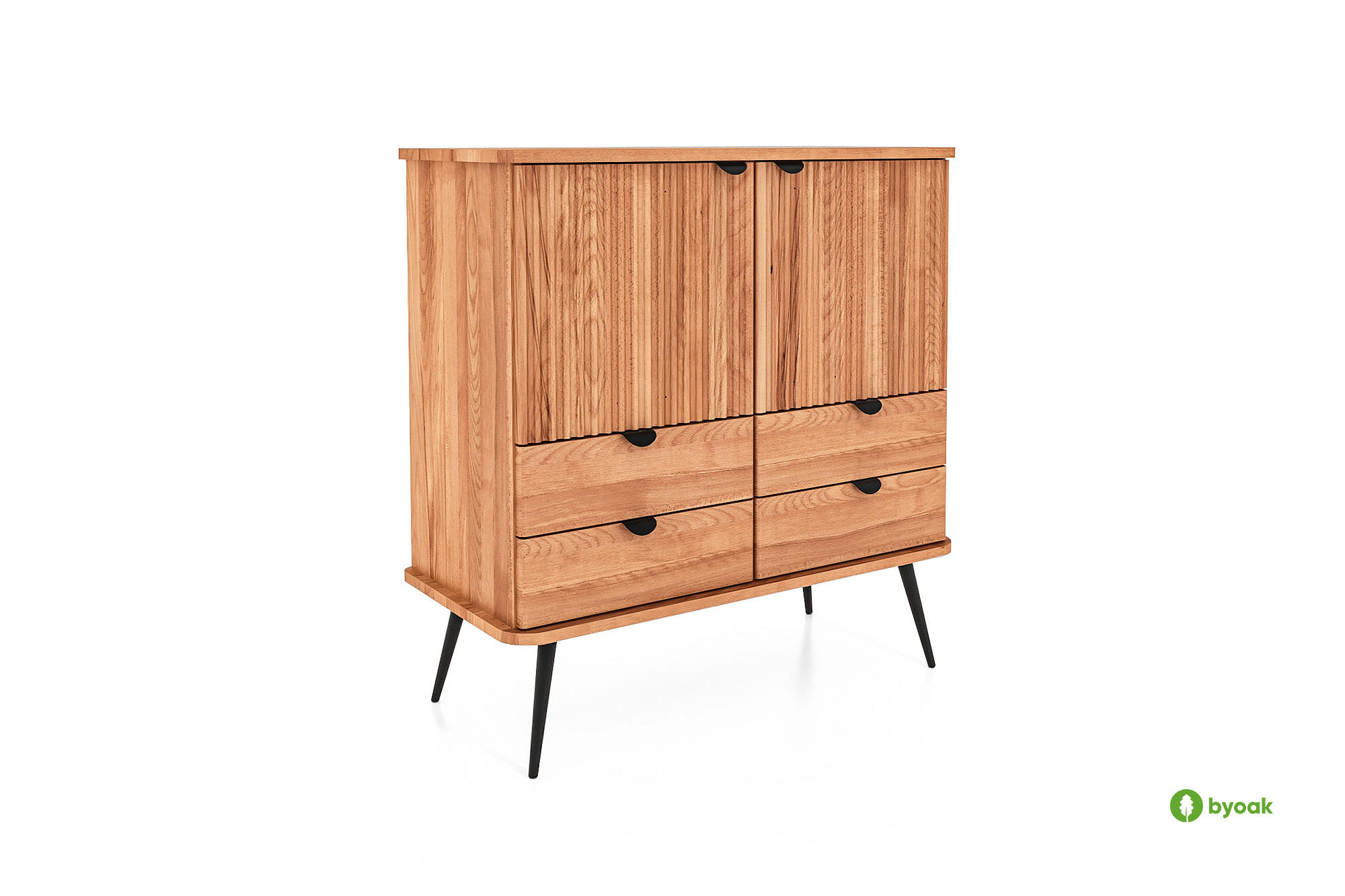 KOMMODE LINA Kernbuche - Kernbuche, Holz (97/102/46cm) - byoak