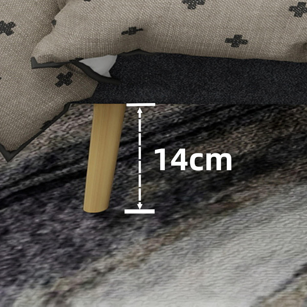 POLSTERBETT 160x200 cm ohne Stauraum grau - Grau, Textil (160/200cm) - LEBENLANG