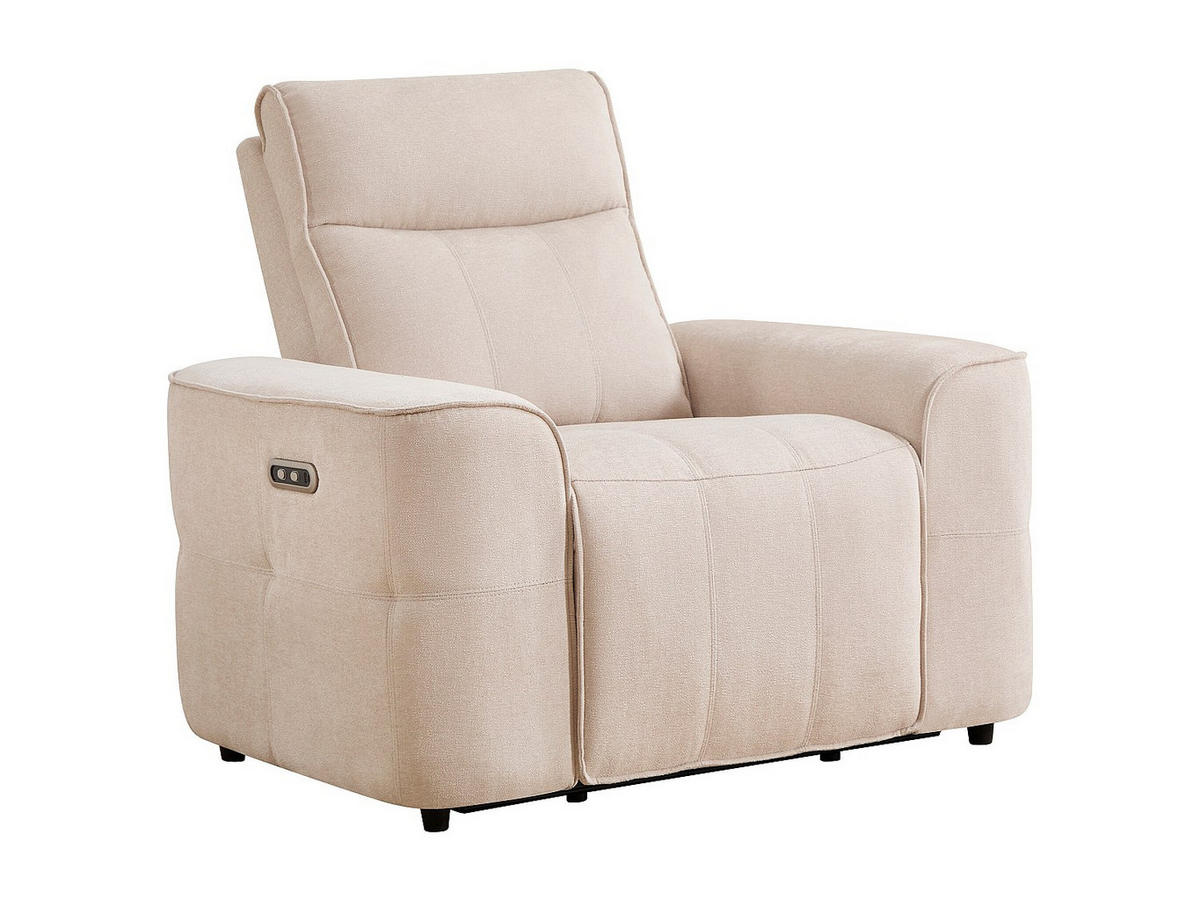 RELAXSESSEL - 1 Person - Stoff - Beige - - Beige, Textil (110/100/95cm) - Vente-Unique