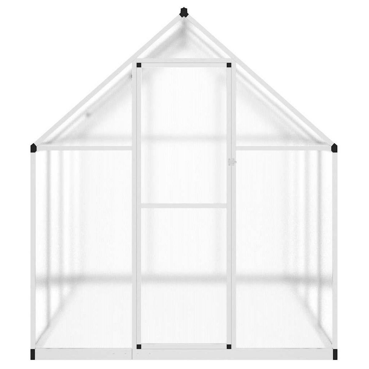 GEWÄCHSHAUS mit Fundamentrahmen Silber 224x169x195cm Aluminimum - Silberfarben, Metall (169/195/224cm)