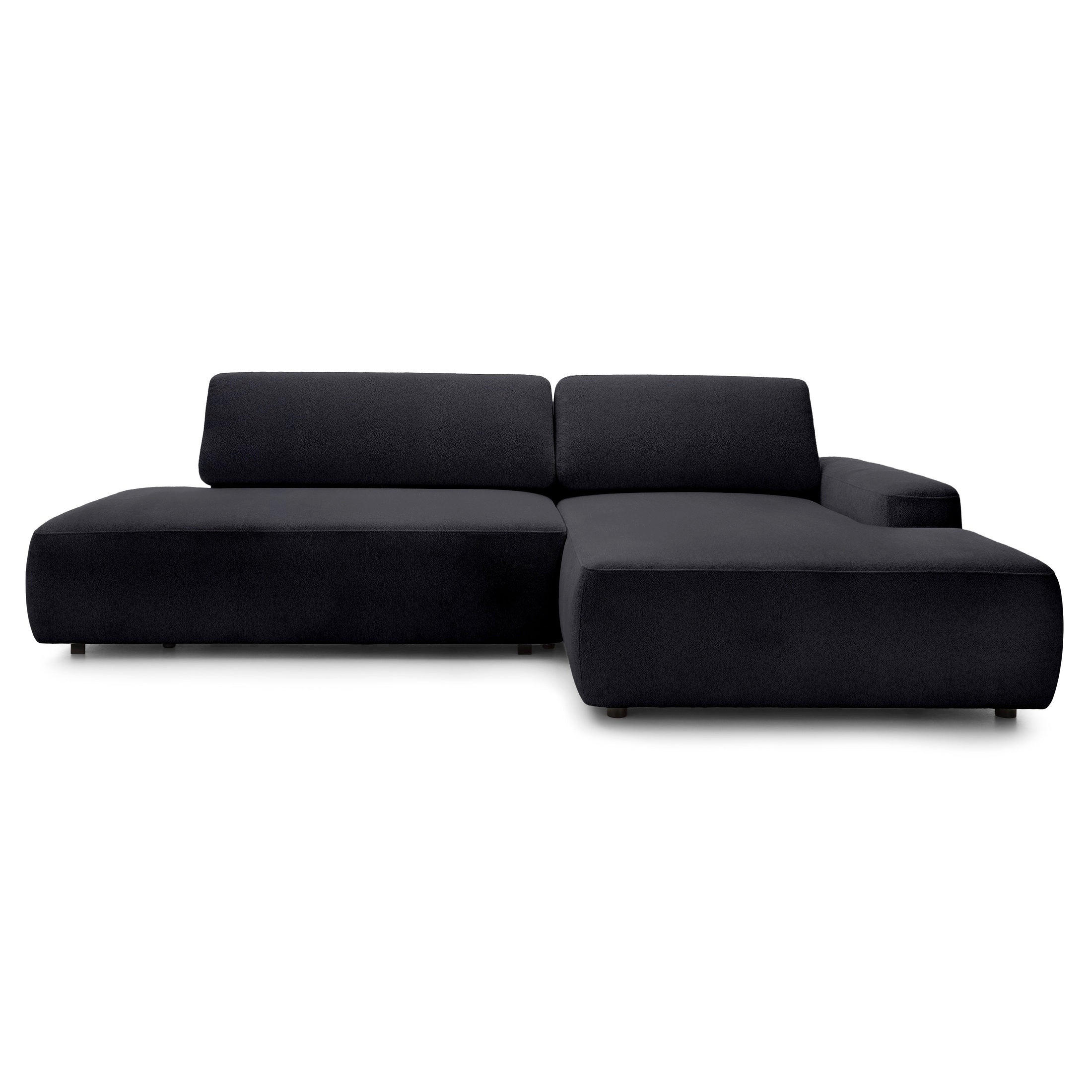 Pillovely Ecksofa Schwarz 276x82x164 cm