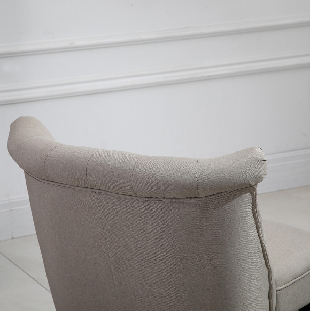 POLSTERSESSEL 67/67/78 cm aus Leinen in Beige – bis 150 kg belastbar - Beige, Textil (67/78/67cm) - BEAOK