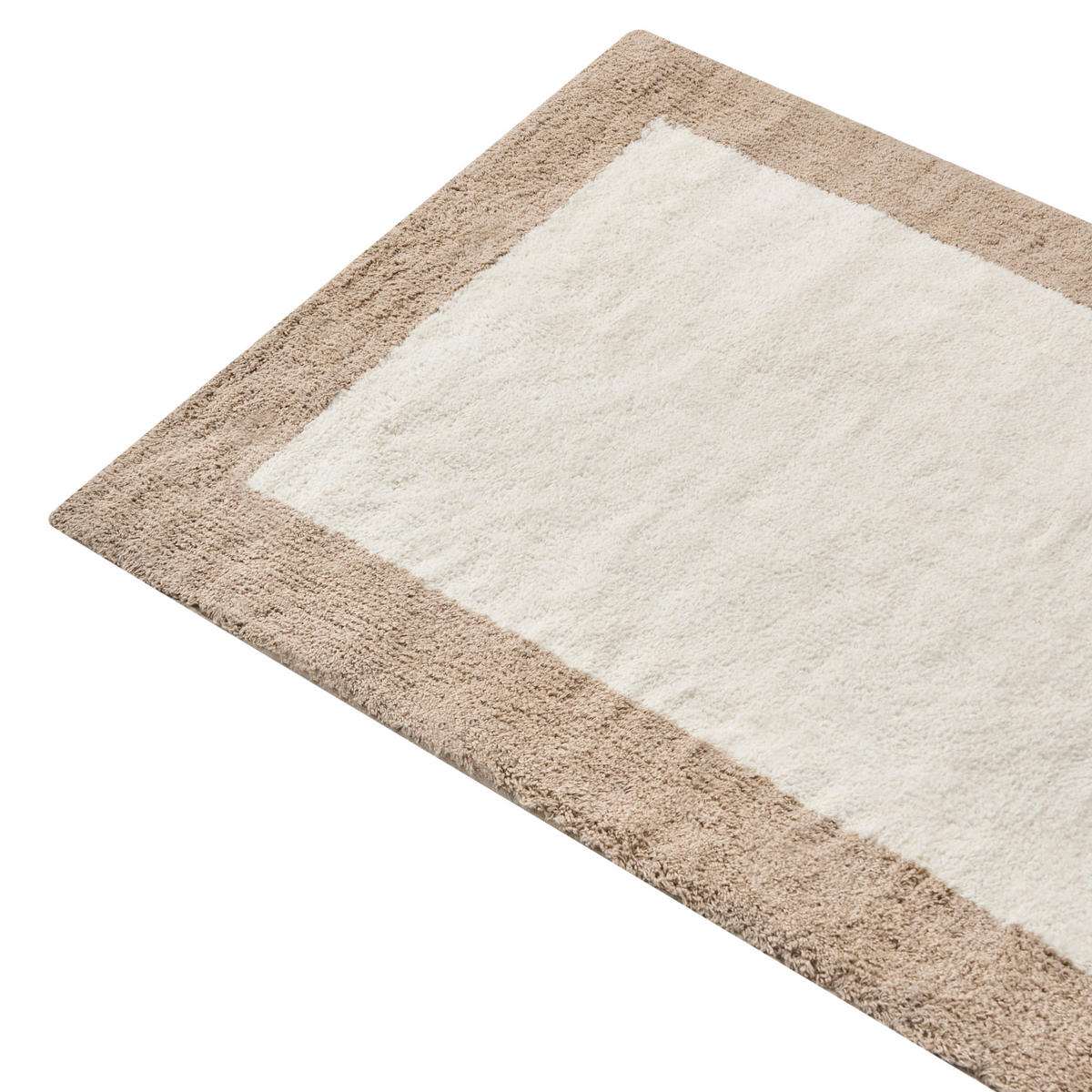 KOUPELNOVÁ PŘEDLOŽKA Hnědá/Béžová 60/90 cm Bavlna Kabri - hnědá/béžová, textil (60/90cm) - Beliani