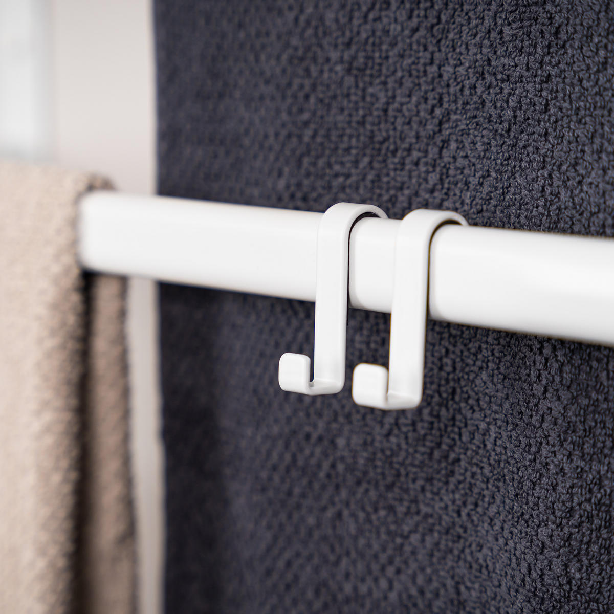 WAND-HANDTUCHHALTER 3 Stangen - Weiß, Metall (67.5/40/23cm) - bremermann