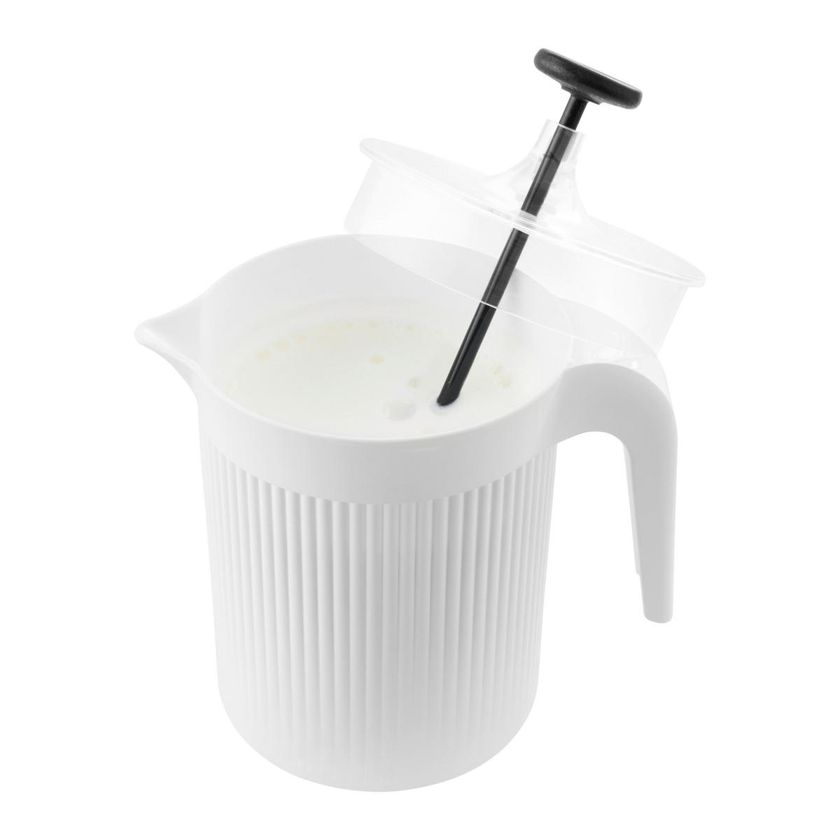 MILCHSCHÄUMER Diego Weiß 0,5 l - Weiß Hochglanz, Kunststoff - Mömax