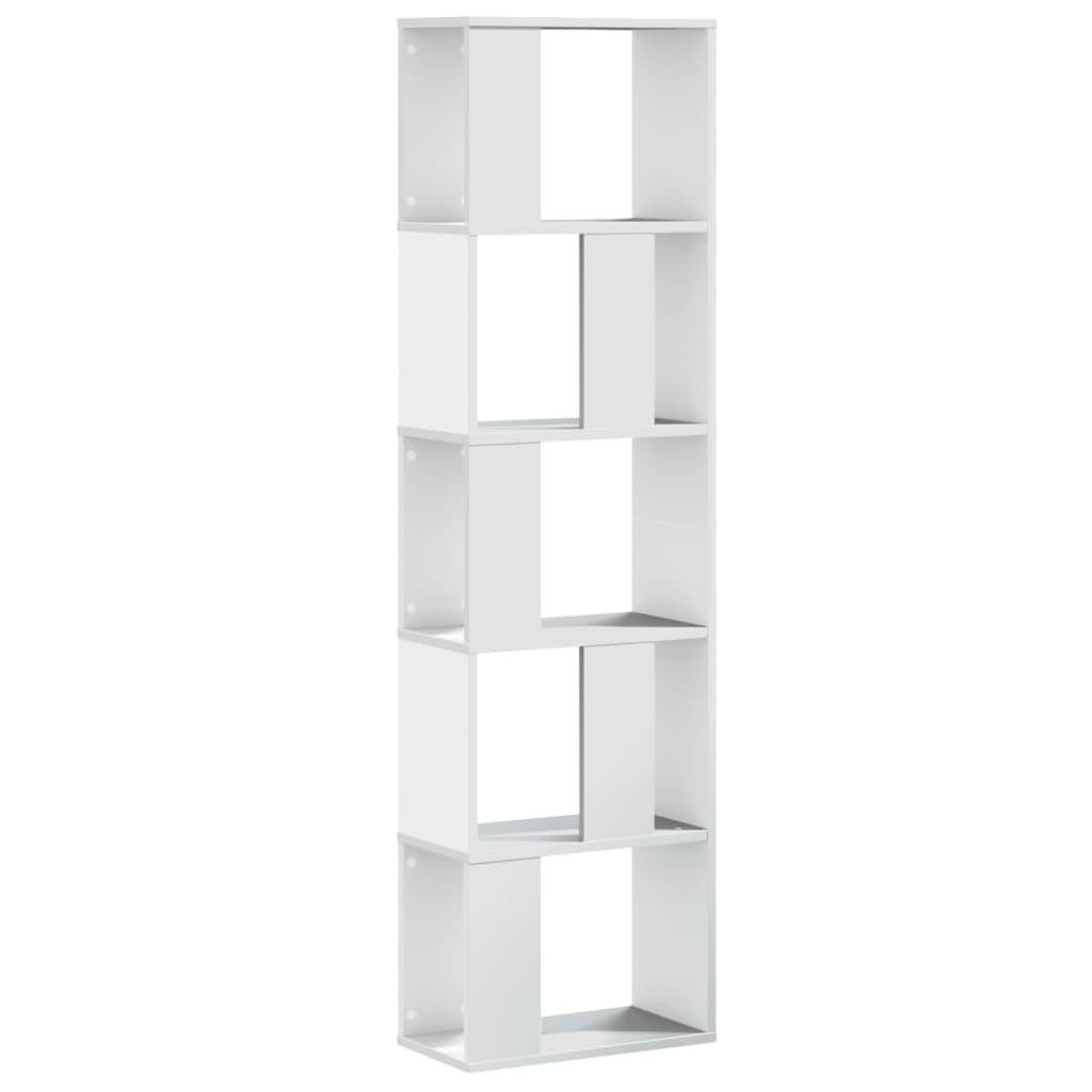 vidaXL Bücherregal Weiß 45x162.5x23.5 cm