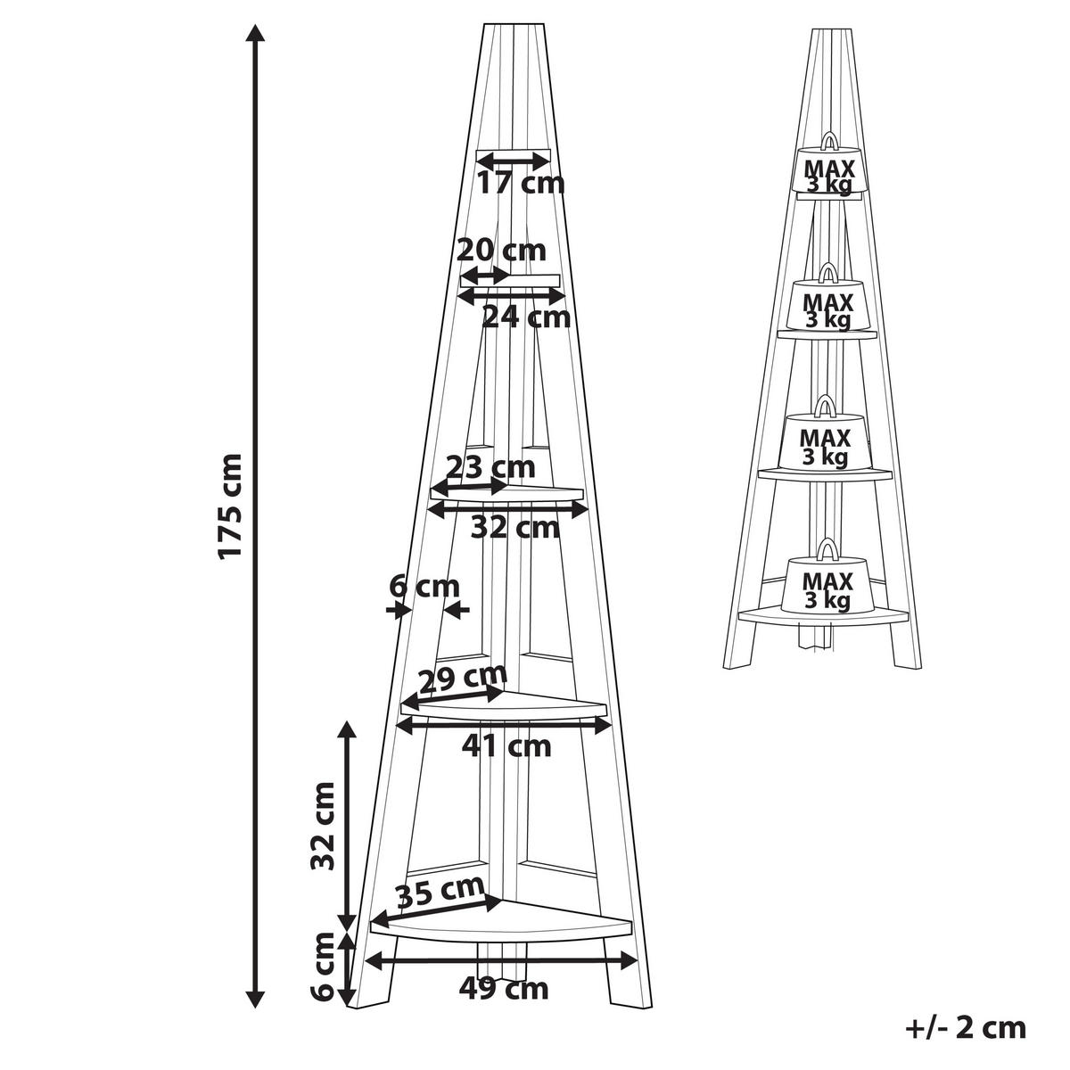 BÜCHEREGAL 5 Fächer Mobile Solo - Dunkelbraun, Holzwerkstoff (49/175/36cm) - Beliani