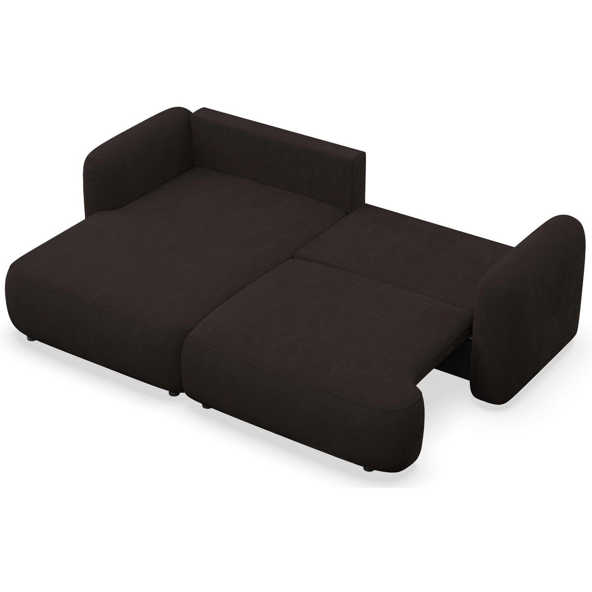 ROHOVÁ SEDAČKA Tvoya hnědá žinylka - černá/hnědá, textil/plast (267/175cm) - Selsey