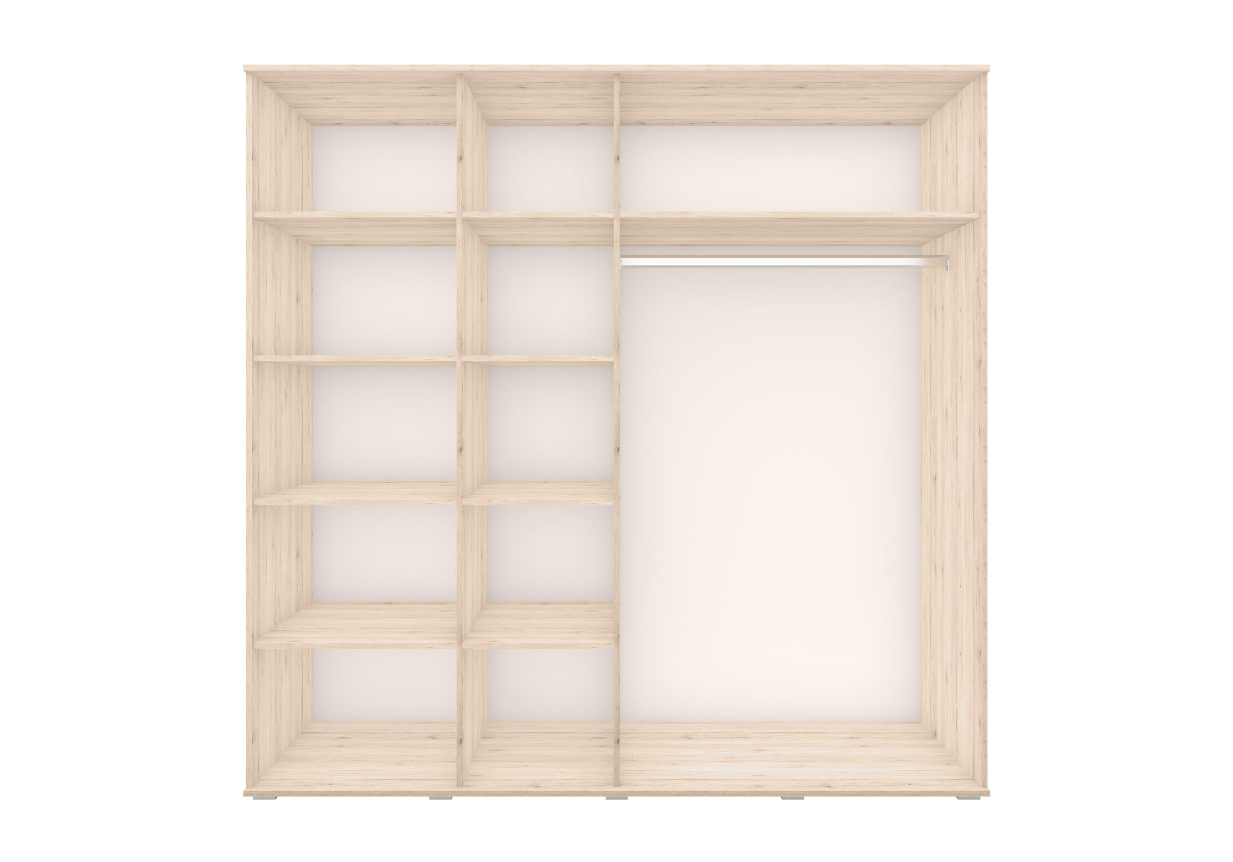 DREHTÜRENSCHRANK - LOGOS San remo + Schwarz - Eiche San Remo, Holzwerkstoff/Metall (200/198/58cm) - Möblo