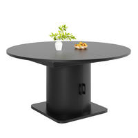 ESSTISCH ausziehbar 118-158/118/76 cm mit Stauraum DE-39617 Schwarz - Schwarz, Holzwerkstoff (118/118/76cm) - ComfortXL