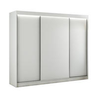 SCHWEBETÜRENSCHRANK Saturn 250 cm 3-türig, weiß - Weiß, Kunststoff (250/215/61cm) - Margaret Hadas24