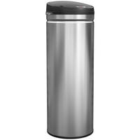 MÜLLEIMER mit Sensor 50L Edelstahl Automatischer Mülleimer mit Soft-Close-Deckel - Silberfarben, Metall (30.5/85/30.5cm) - HOMCOM