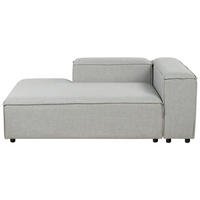 ČALOUNĚNÉ LEHÁTKO CHAISE LONGUE PRAVOSTRANNÉ Látka Světle šedé Ardal - šedá/černá, textil (119/68/180cm) - Beliani
