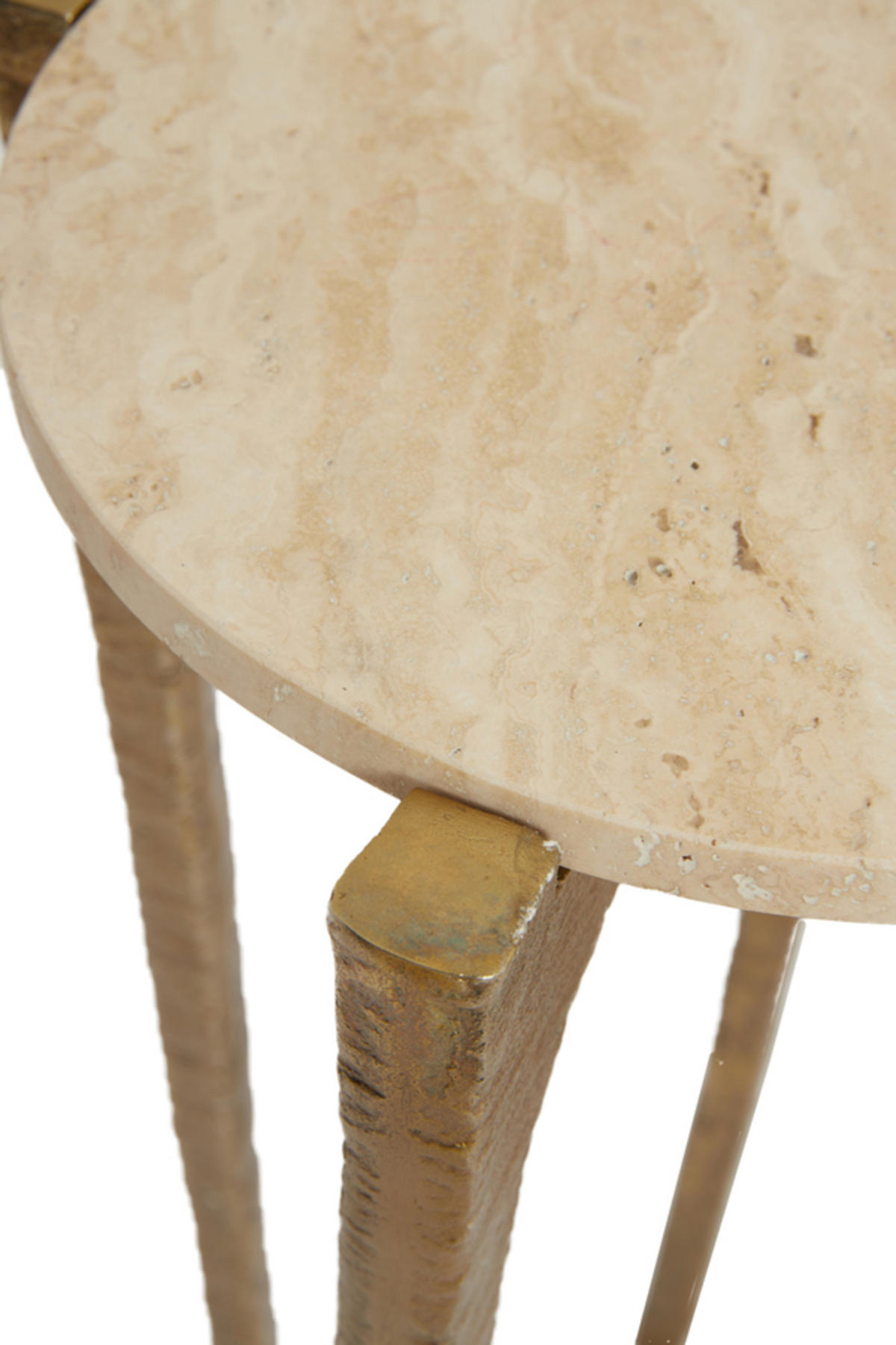 BEISTELLTISCH Kanae Braun Ø45/64 cm 2er-Set - Braun, Metall (41/41/54cm) - Light & Living