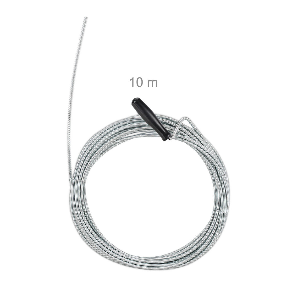 ROHRREINIGUNGSSPIRALE - Silberfarben, Kunststoff/Metall (1000/6/1.5cm) - Relaxdays